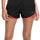Shorts de corrida Nike Dri Fit Solid Tempo feminino, preto, tamanho grande