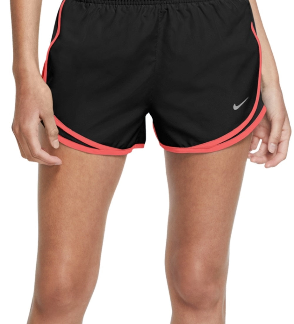 Shorts de corrida Nike Dri Fit Solid Tempo feminino, preto, tamanho grande
