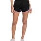 Shorts de corrida Nike Dri Fit Solid Tempo feminino, preto, tamanho XS