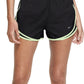 Shorts de corrida Nike Dri Fit Solid Tempo feminino, preto, tamanho pequeno