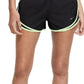 Shorts de corrida Nike Dri Fit Solid Tempo feminino, preto, tamanho pequeno