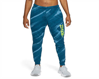 Calça de treino Nike Dri-FIT Fleece masculina, azul, tamanho pequeno