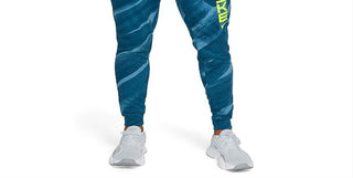 Calça de treino Nike Dri-FIT Fleece masculina, azul, tamanho pequeno