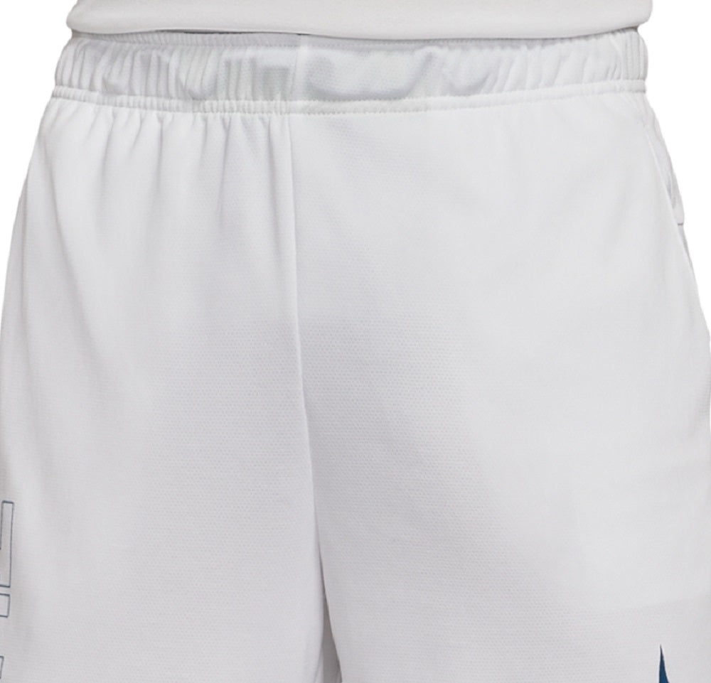 Shorts de treino Nike Dri Fit Sport Clash masculino, branco, tamanho médio