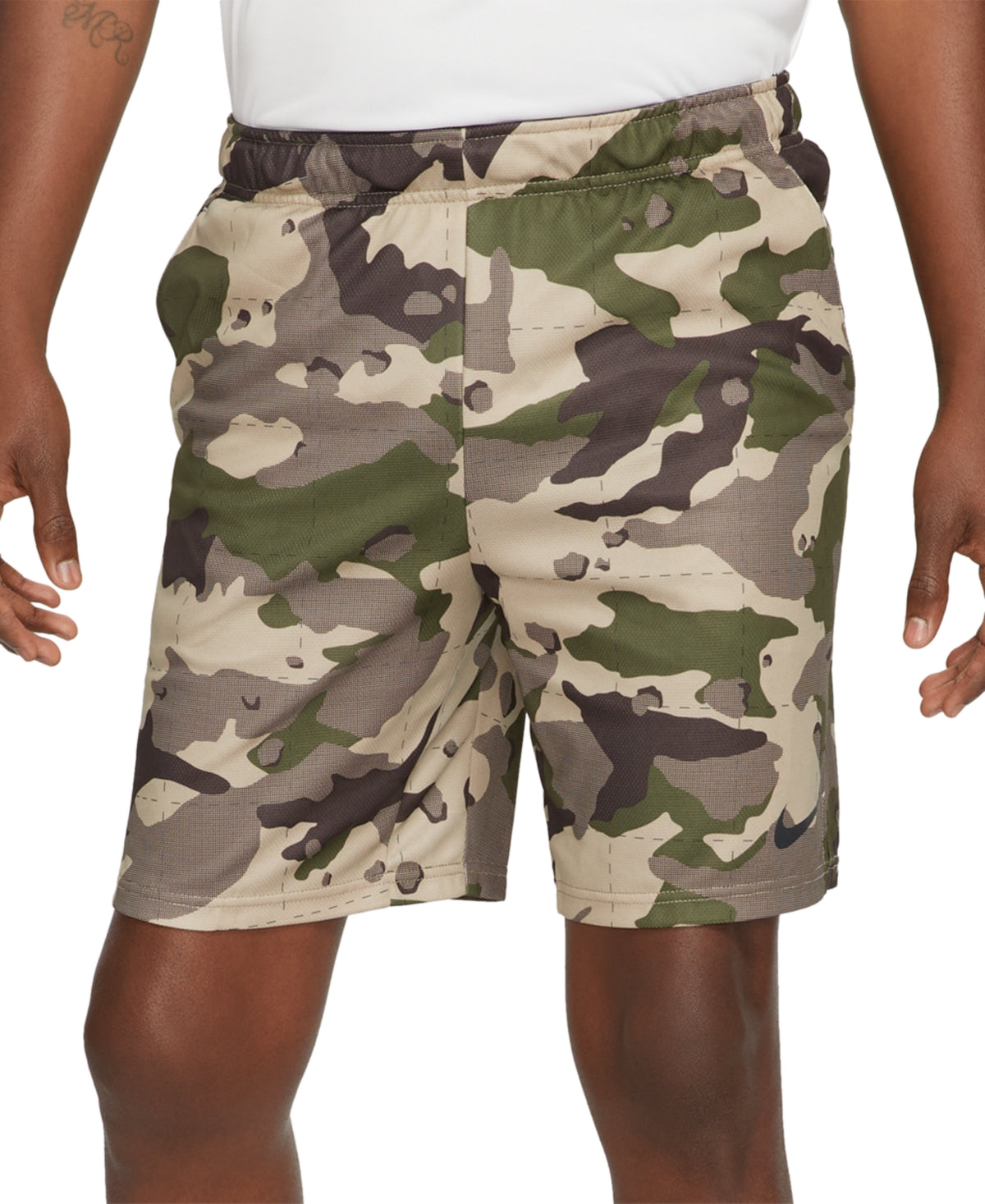 Shorts de treino Nike Dri Fit Camo masculino marrom tamanho GG