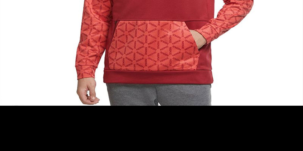 Moletom com capuz Nike Therma FIT masculino, estampado, vermelho, tamanho grande