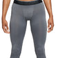 Calça de treino Nike Pro Dri Fit masculina cinza, tamanho médio