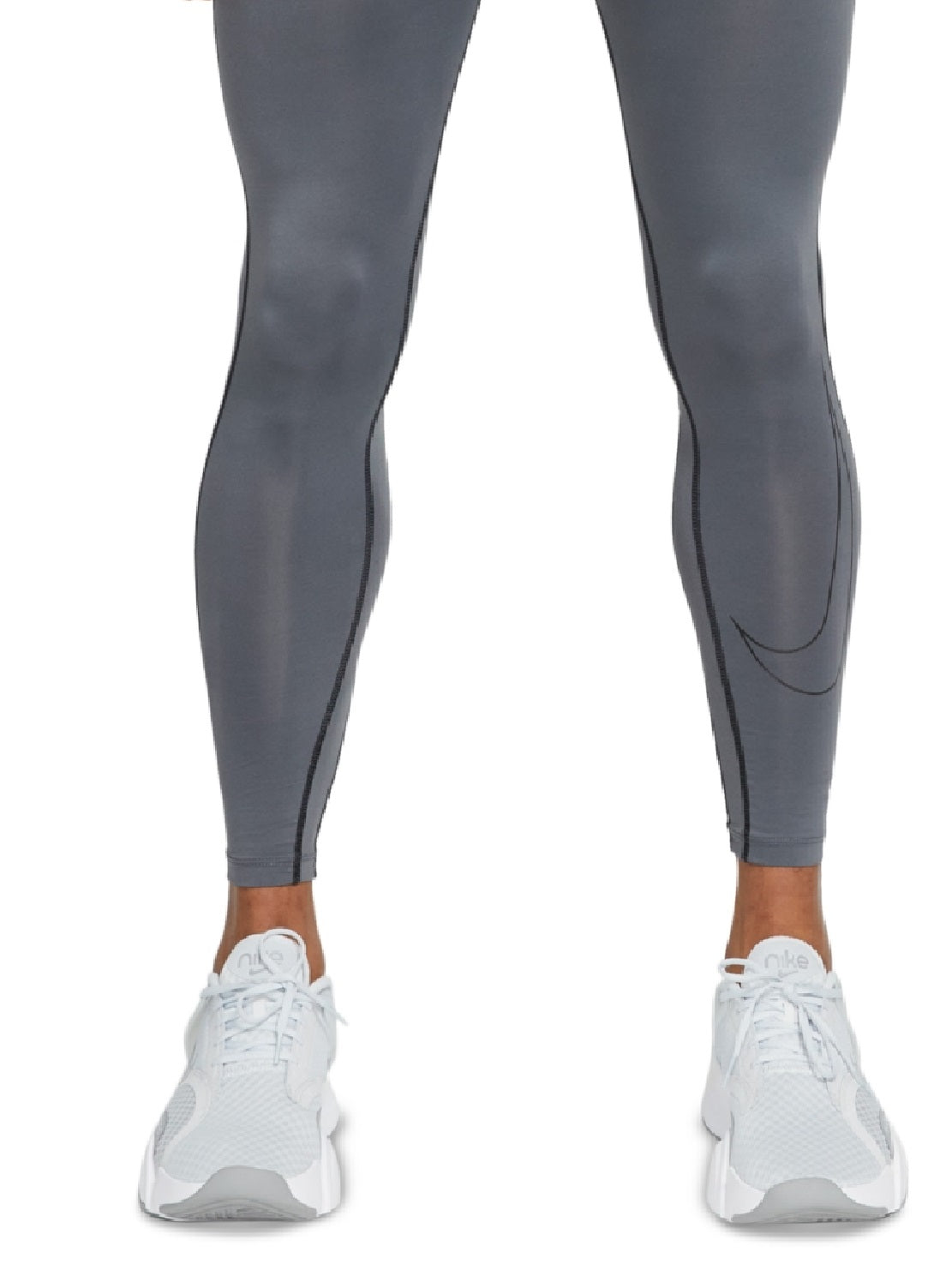Calça de treino Nike Pro Dri Fit masculina cinza, tamanho médio