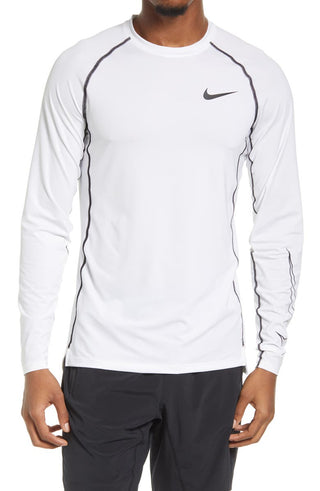 Camiseta Nike Pro Dri Fit Performance Slim Fit Masculina Branca Tamanho Grande