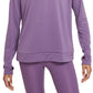 Camiseta Nike Swoosh Run Dri Fit Half Zip Feminina Roxa Tamanho XS