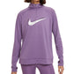 Camiseta Nike Swoosh Run Dri Fit Half Zip Feminina Roxa Tamanho XS