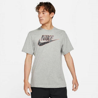 Camiseta Nike Camo Logo Masculina Cinza Tamanho Grande