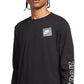 Camiseta Nike Just Do It Manga Longa Masculina Preta Tamanho Grande