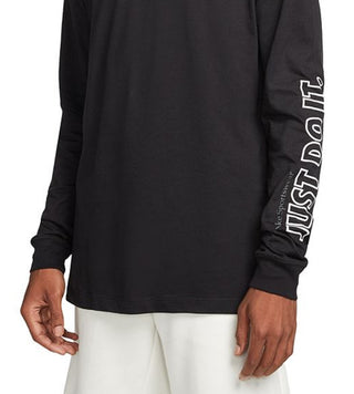 Camiseta Nike Just Do It Manga Longa Masculina Preta Tamanho Grande