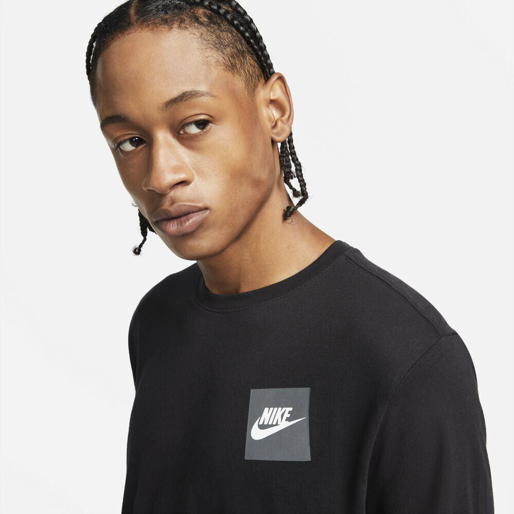 Camiseta Nike Just Do It Manga Longa Masculina Preta Tamanho XG