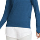 Camiseta de corrida Nike Element Dri Fit Half Zip feminina, azul, tamanho GG