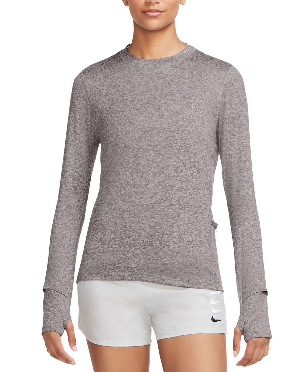 Camiseta Nike Element Dri Fit Feminina Cinza Tamanho P