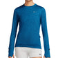 Camiseta Nike Element Dri Fit Feminina Azul Tamanho Grande