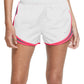Shorts de corrida Nike Dri Fit Solid Tempo feminino, branco, tamanho grande