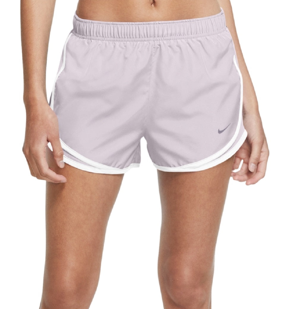 Shorts de corrida Nike Dri Fit Solid Tempo feminino, roxo, tamanho XS