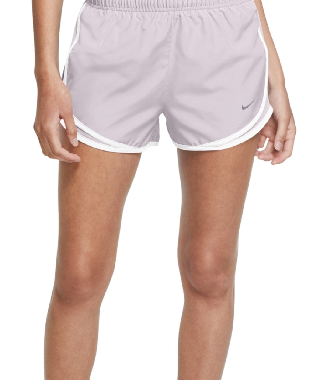 Shorts de corrida Nike Dri Fit Solid Tempo feminino, roxo, tamanho XS