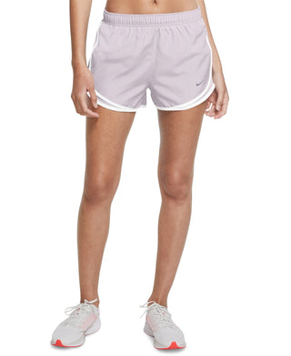 Shorts de corrida Nike Dri Fit Solid Tempo feminino, roxo, tamanho XS