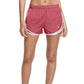 Shorts de corrida Nike Dri Fit Solid Tempo feminino, vermelho, tamanho XS