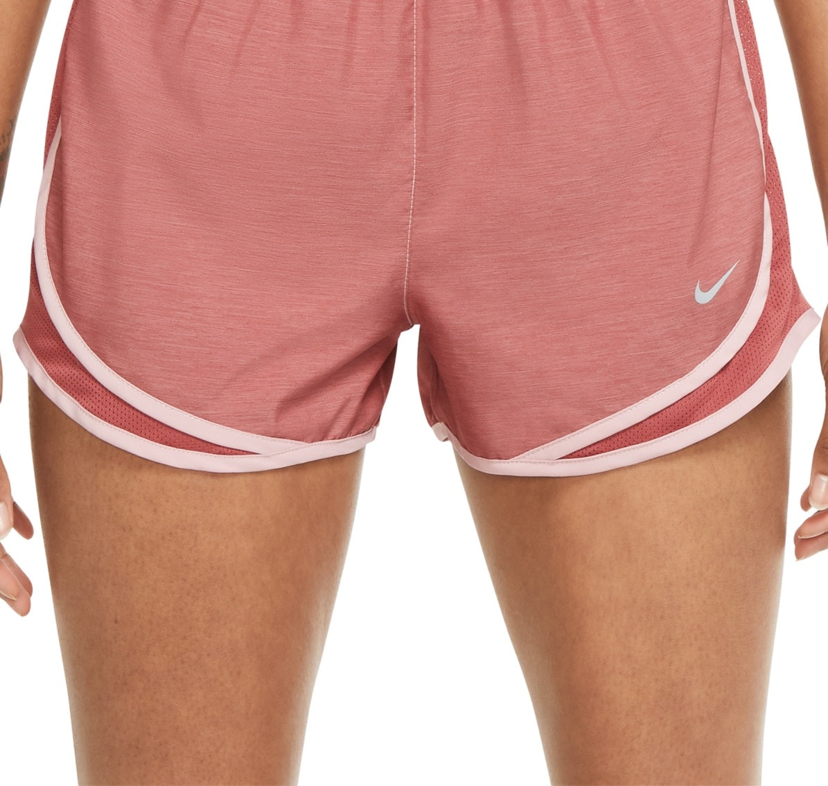 Shorts de corrida Nike Dri Fit Solid Tempo feminino rosa tamanho pequeno