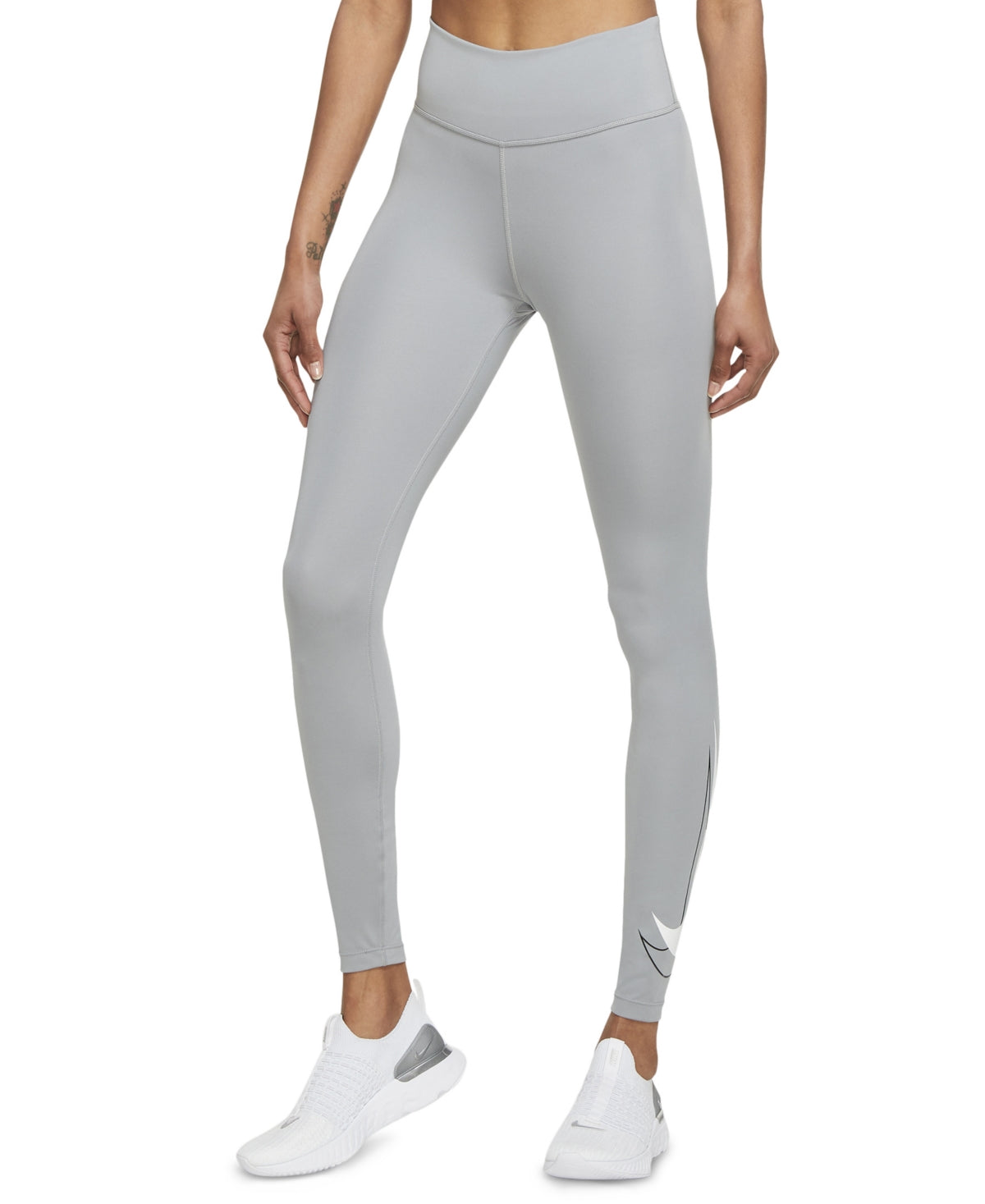 Legging Nike Dri Fit Swoosh Run 7/8 Feminina Cinza Tamanho P