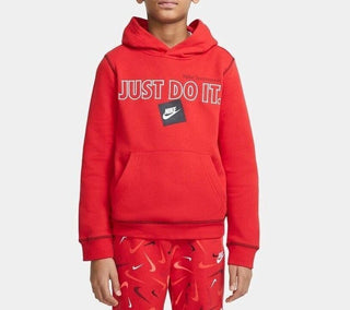 Moletom com capuz Nike Big Boy's Sportswear JDI vermelho tamanho XL