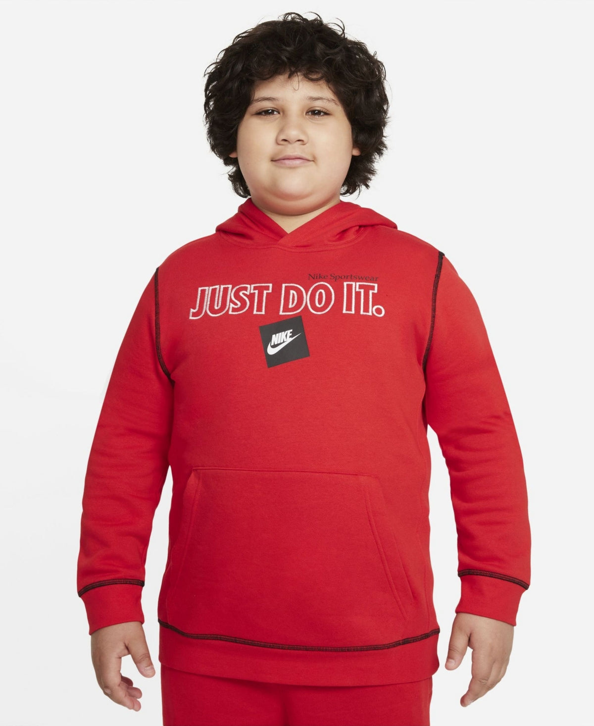 Moletom com capuz Nike Big Boy's Sportswear JDI vermelho tamanho XL