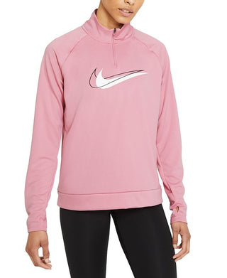 Moletom Nike Feminino com Gráfico e Zíper de 1/4" Rosa Tamanho 3X