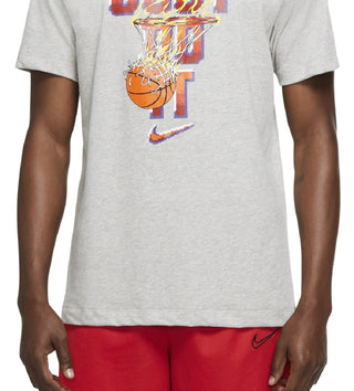 Camiseta Nike Just Do It Hoop Masculina Cinza Tamanho P