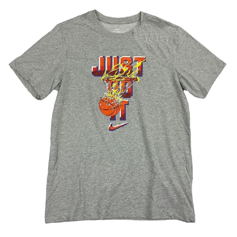 Camiseta Nike Just Do It Hoop Masculina Cinza Tamanho XXG