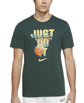 Camiseta Nike Just Do It Hoop Masculina Verde Tamanho Médio