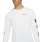 Camiseta Nike Masculina de Basquete com Manga Longa e Estampa Branca, Tamanho Pequeno