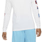 Camiseta Nike Masculina de Basquete com Manga Longa e Estampa Branca, Tamanho Pequeno