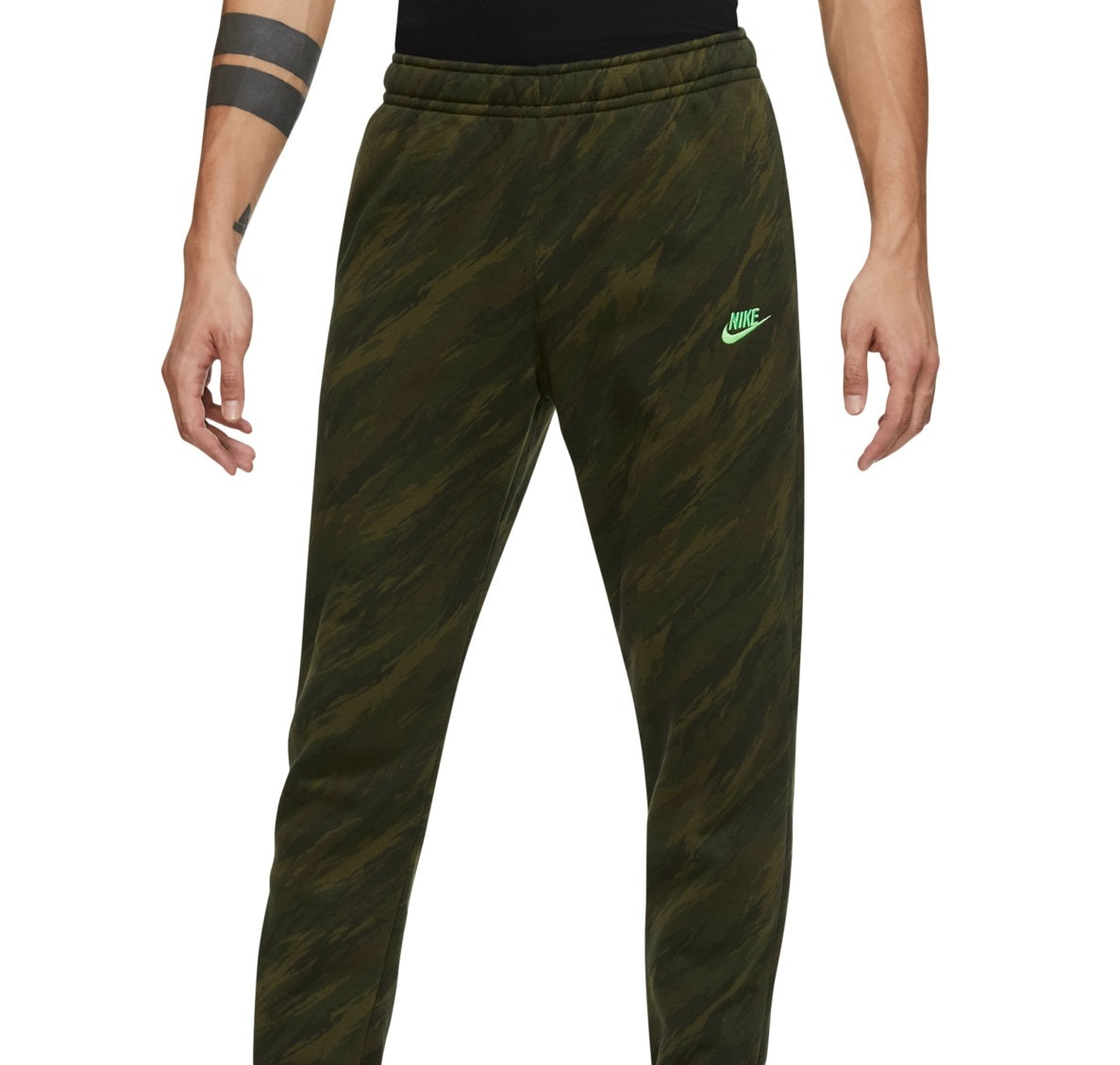 Calça Nike Camo Club Fleece Masculina Verde Tamanho Médio