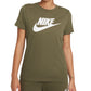 Camiseta Nike Sportswear Feminina com Logotipo em Algodão Verde Tamanho P