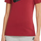 Camiseta Nike Sportswear Feminina de Algodão com Logotipo Vermelho, Tamanho Médio