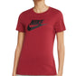 Camiseta Nike Sportswear Feminina de Algodão com Logotipo Vermelho Tamanho XL