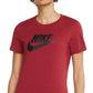 Camiseta Nike Sportswear Feminina de Algodão com Logotipo Vermelho Tamanho XL