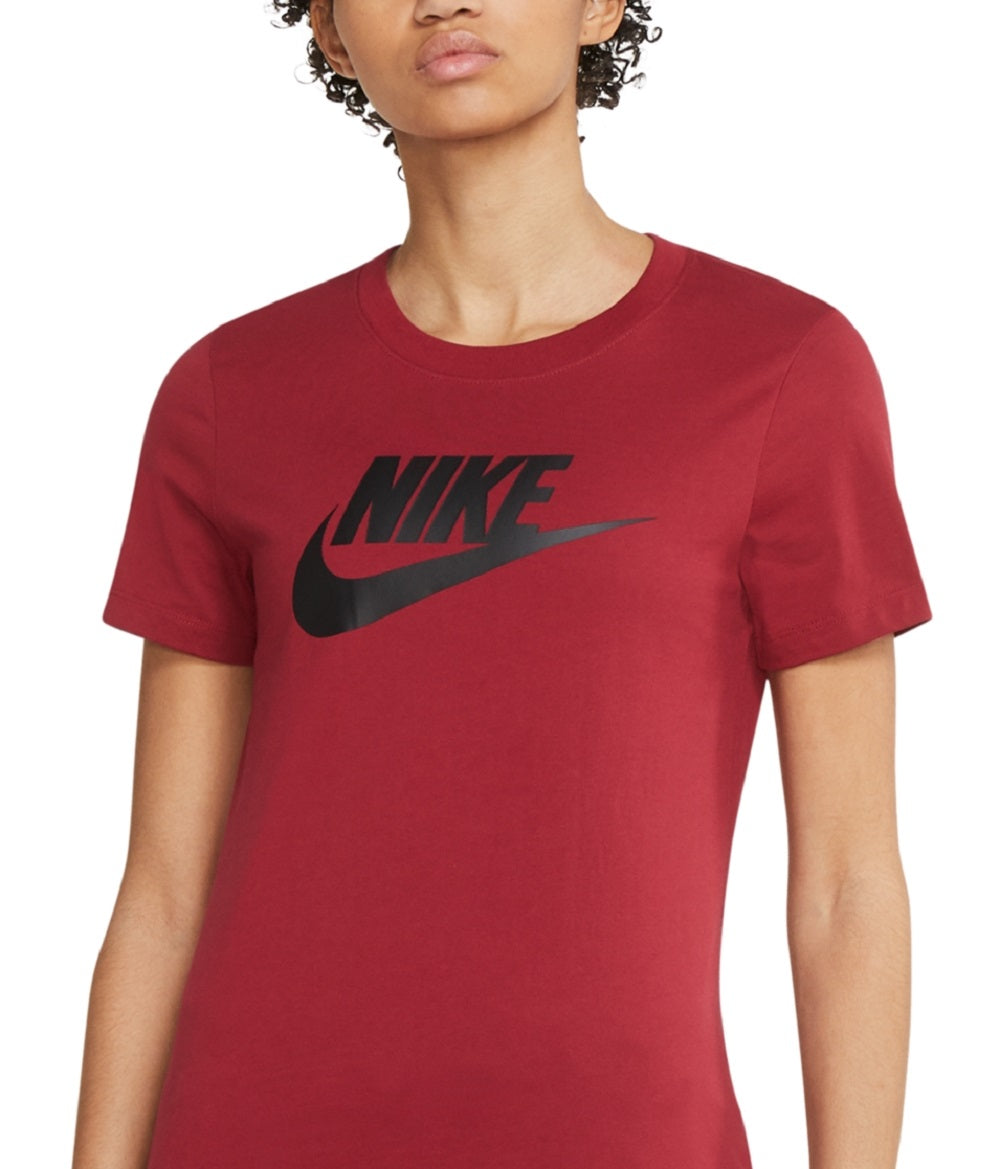 Camiseta Nike Sportswear Feminina de Algodão com Logotipo Vermelho Tamanho XL