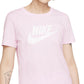Camiseta Nike Sportswear Feminina de Algodão com Logotipo Rosa Tamanho XS