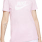 Camiseta Nike Sportswear Feminina de Algodão com Logotipo Rosa Tamanho XS