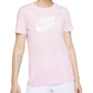 Camiseta Nike Sportswear Cotton Logo Feminina Rosa Tamanho P