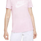Camiseta Nike Sportswear Feminina de Algodão com Logotipo Rosa Tamanho Médio