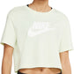 Camiseta curta Nike Sportswear Cotton Logo Feminina Verde Tamanho GG