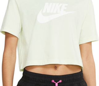 Camiseta curta Nike Sportswear Cotton Logo Feminina Verde Tamanho GG