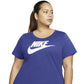 Camiseta Nike Sportswear Feminina de Algodão com Logotipo Azul Tamanho 1X
